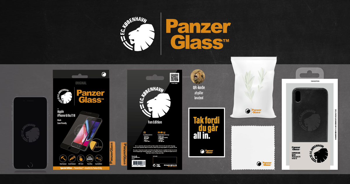 Unboxing oplevelsen vil ose af stemningen fra Telia Parken i denne limited edition af PanzerGlass™ 