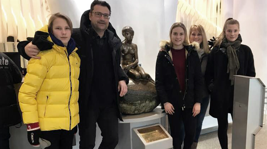 Aki Hyryläinen og familien på besøg i København