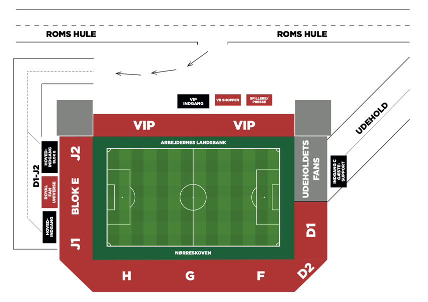 Oversigtskort Vejle Stadion