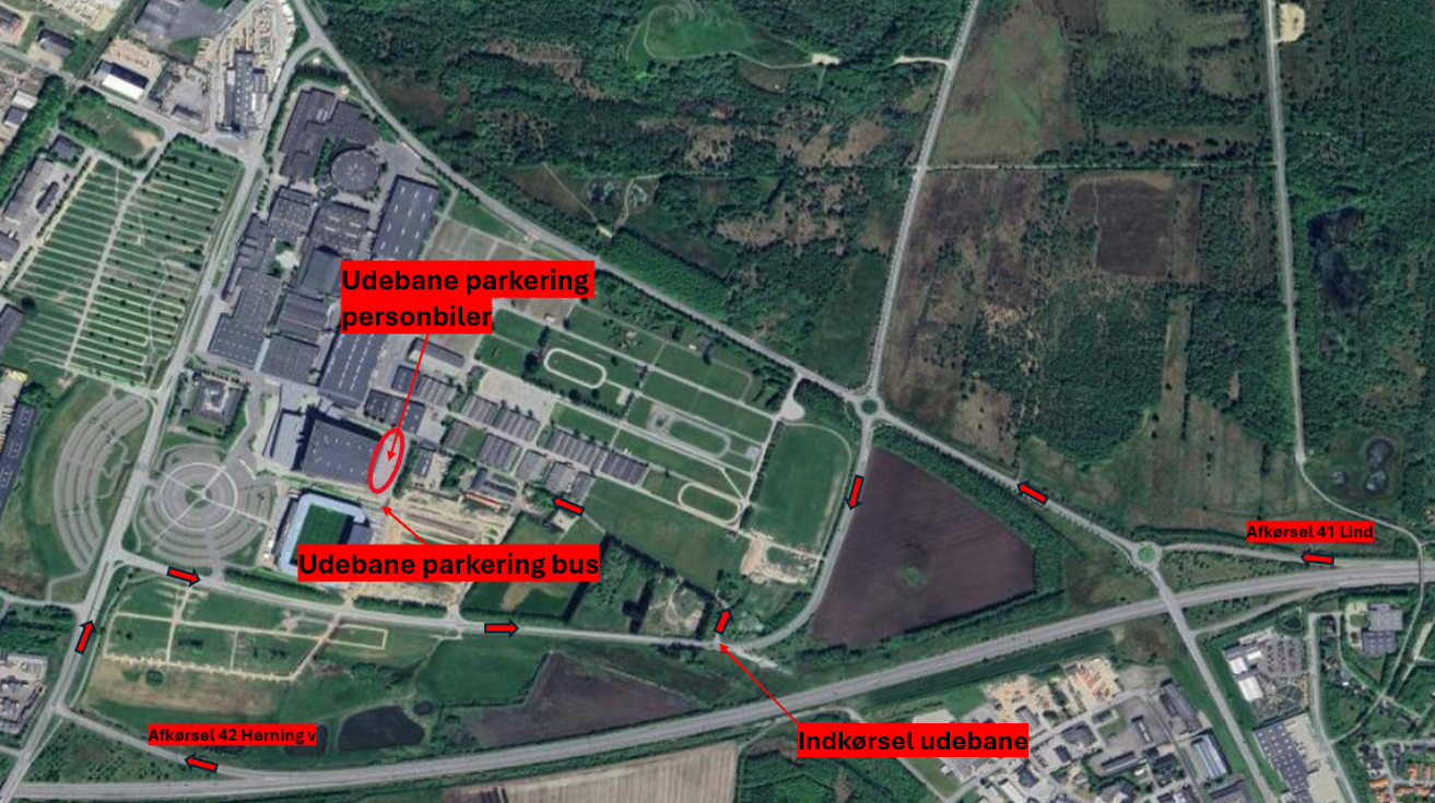 Parkeringsforhold, MCH Arena