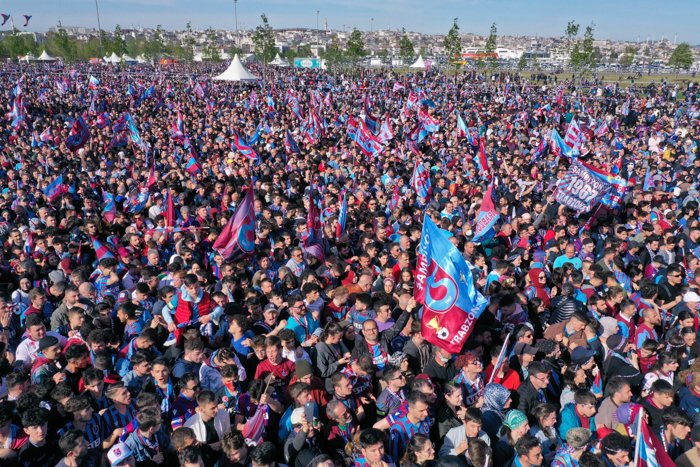 Trabzonspor-fans fejrer mesterskabet
