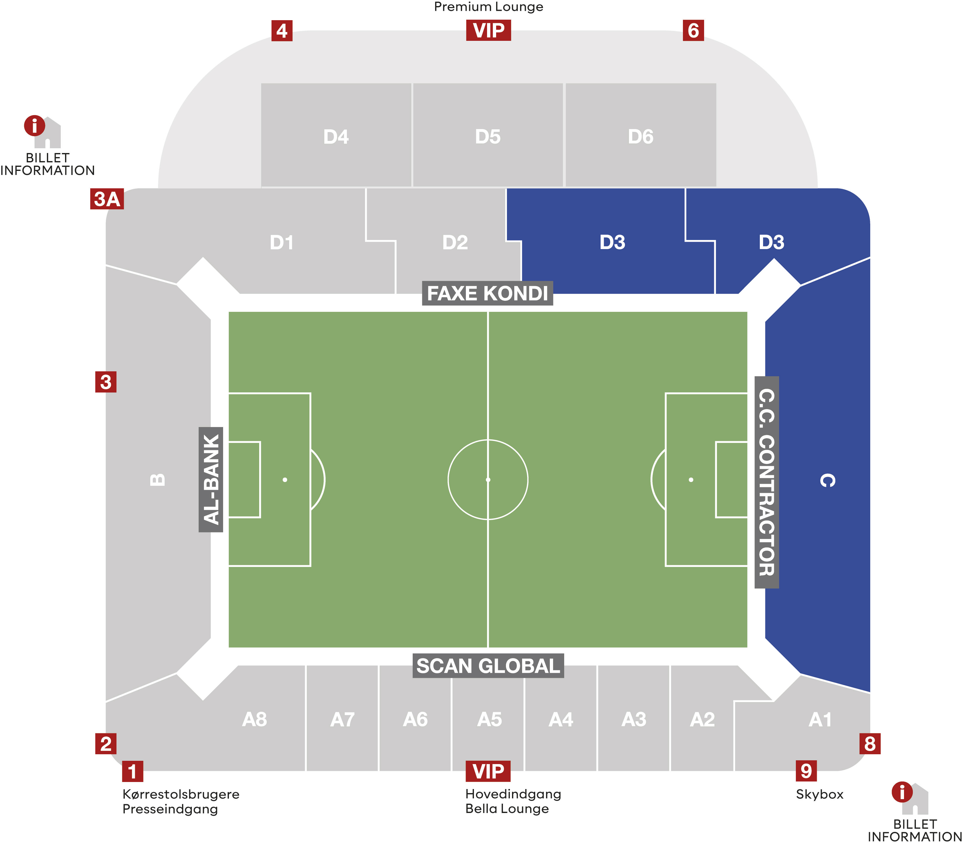 MCH Arena stadionkort