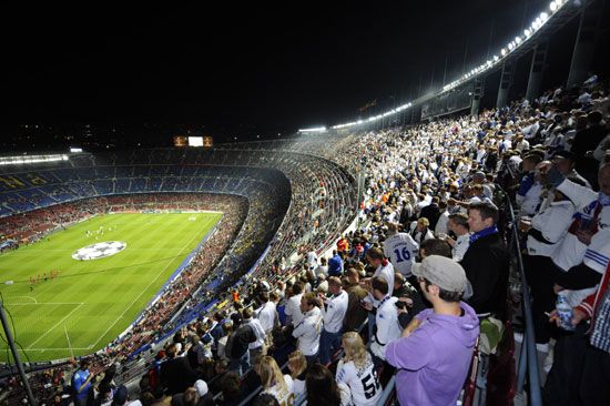 F.C. Copenhagen fans at Barcelona