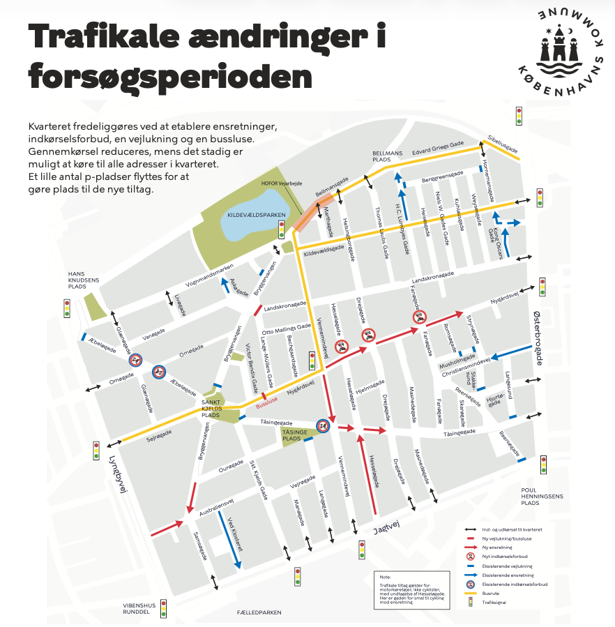 Trafikale ændringer i "Klimakvarteret" på Østerbro