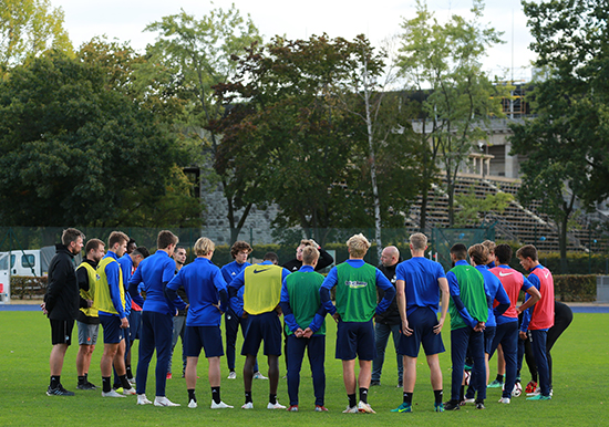 U19-træning i Berlin