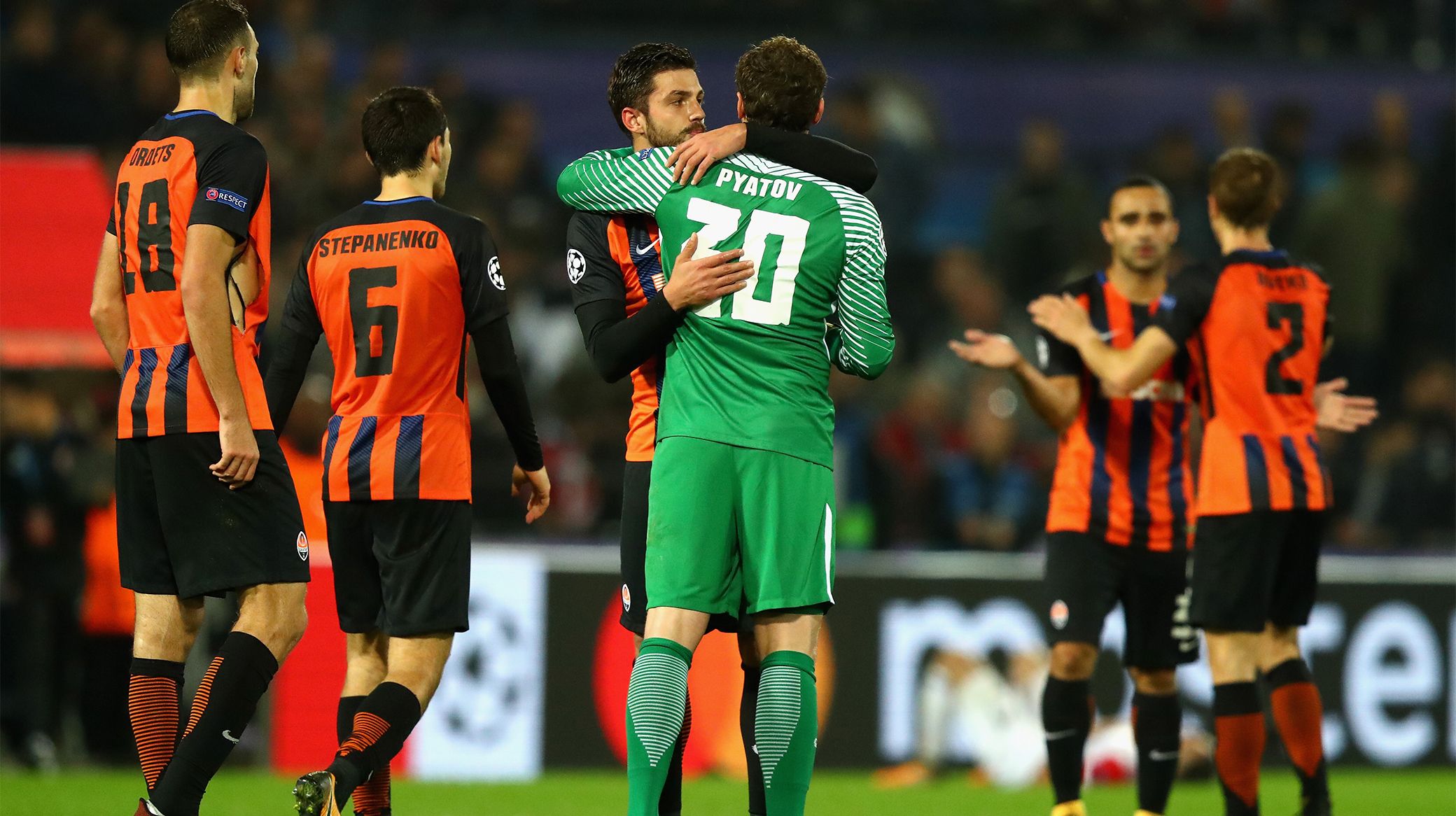 Shakhtar-jubel efter 2-1-sejren ude over Feyenoord i Champions League