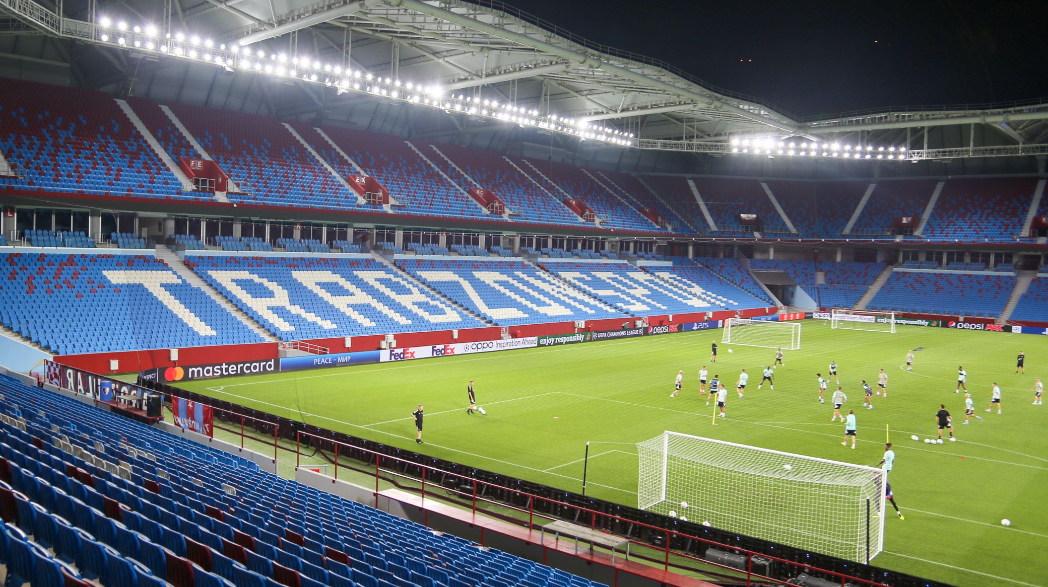 Træning på stadion i Trabzon