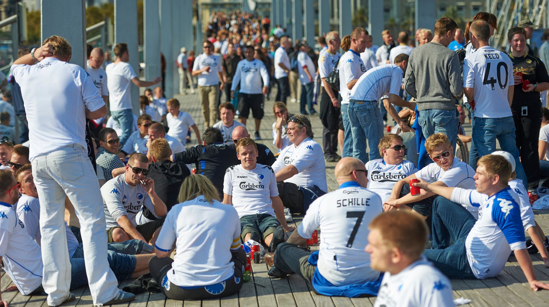 FCK-fans i Barcelona i oktober 2010