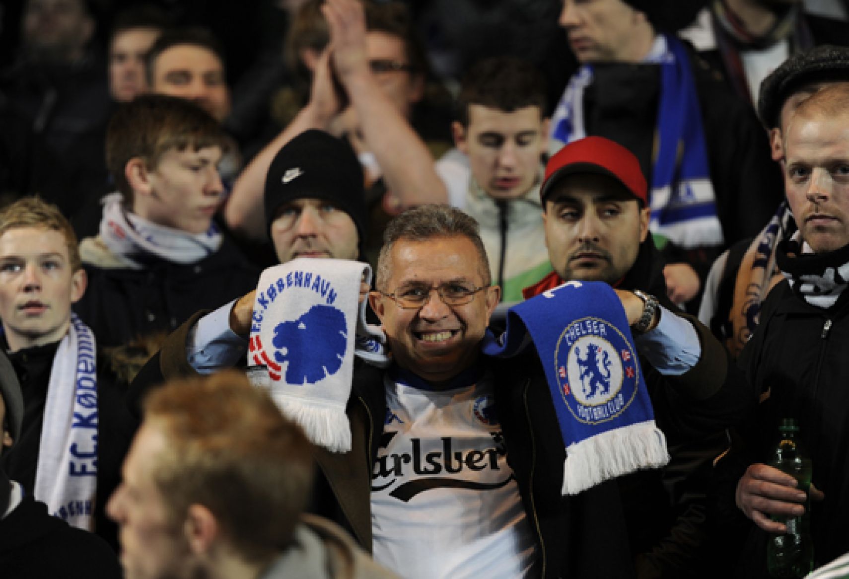 F.C. Copenhagen supporters in the Champions League F.C. Copenhagen fans at Chelsea