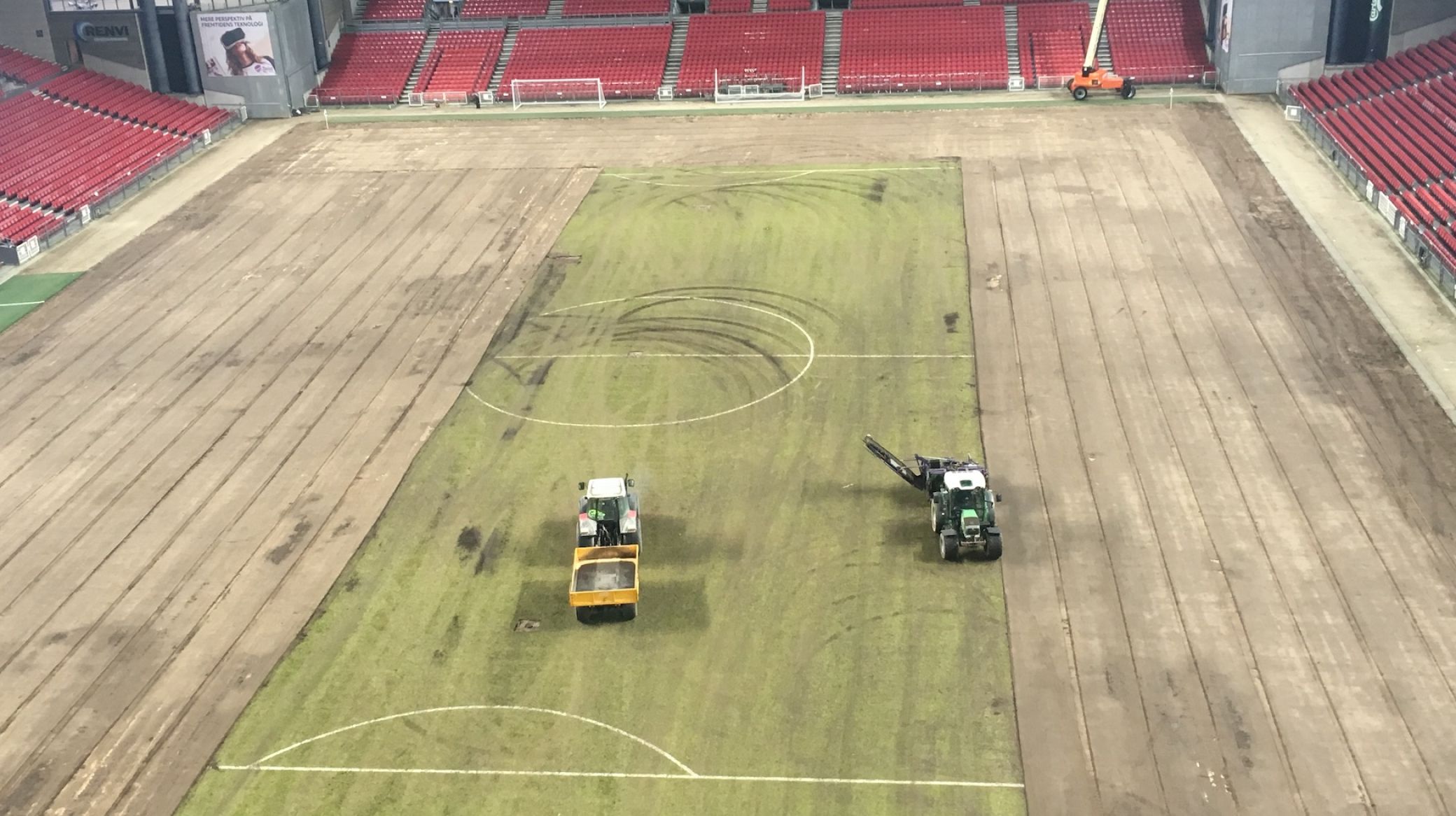 Plænen i Telia Parken skiftes ud, så den er helt klar til pokalderby, Alka Superliga og Europa League