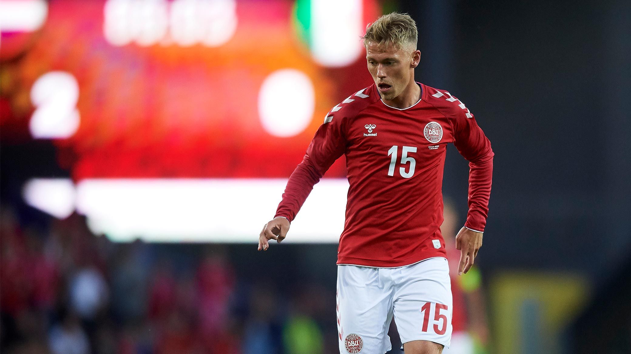 Viktor Fischer i landsholdstrøjen Viktor Fischer i landsholdstrøjen