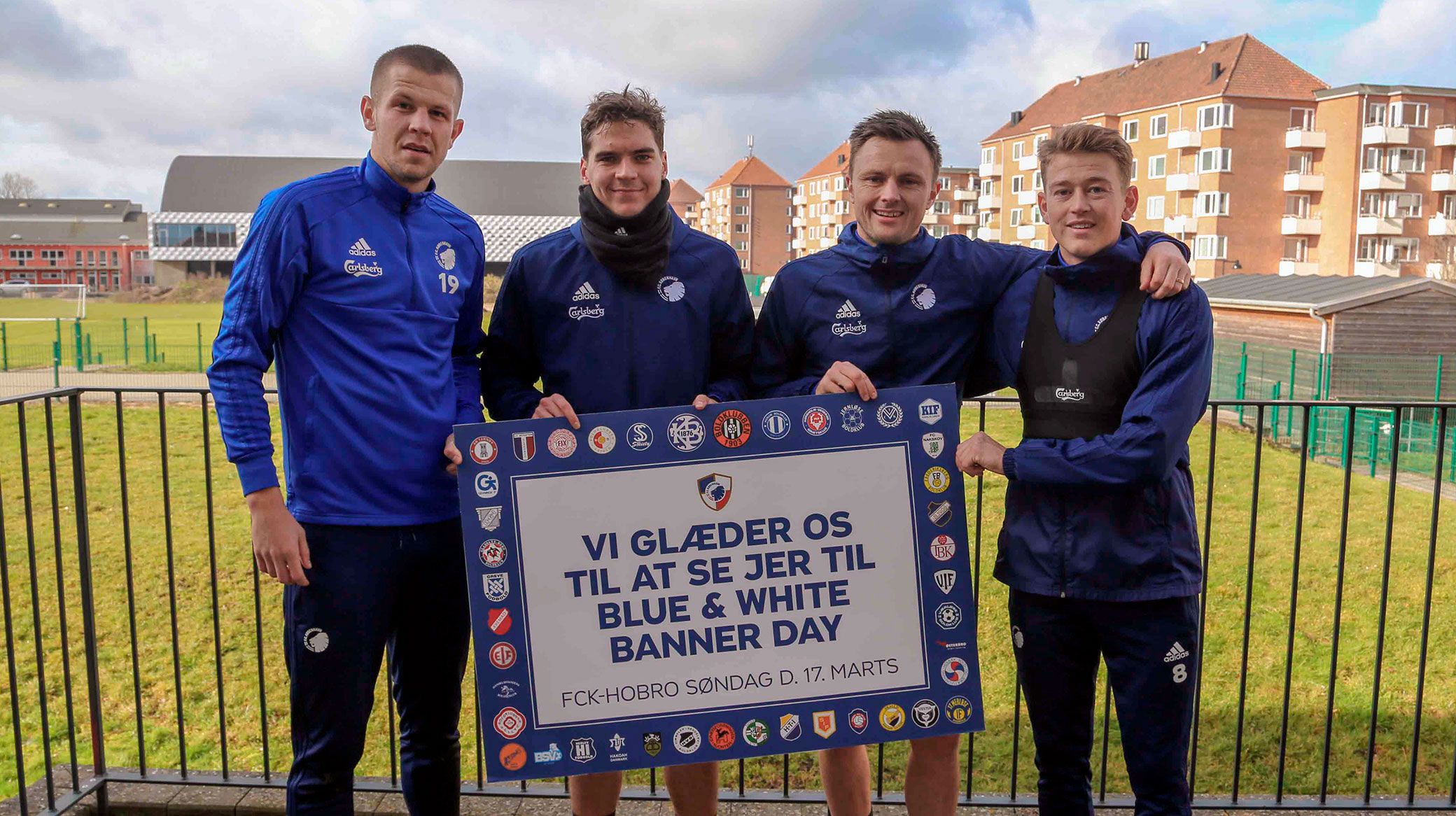 Blue and White Banner Day