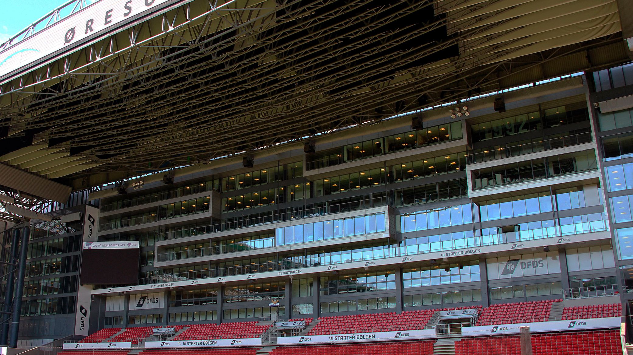 D-tribunen i Telia Parken D-tribunen i Telia Parken