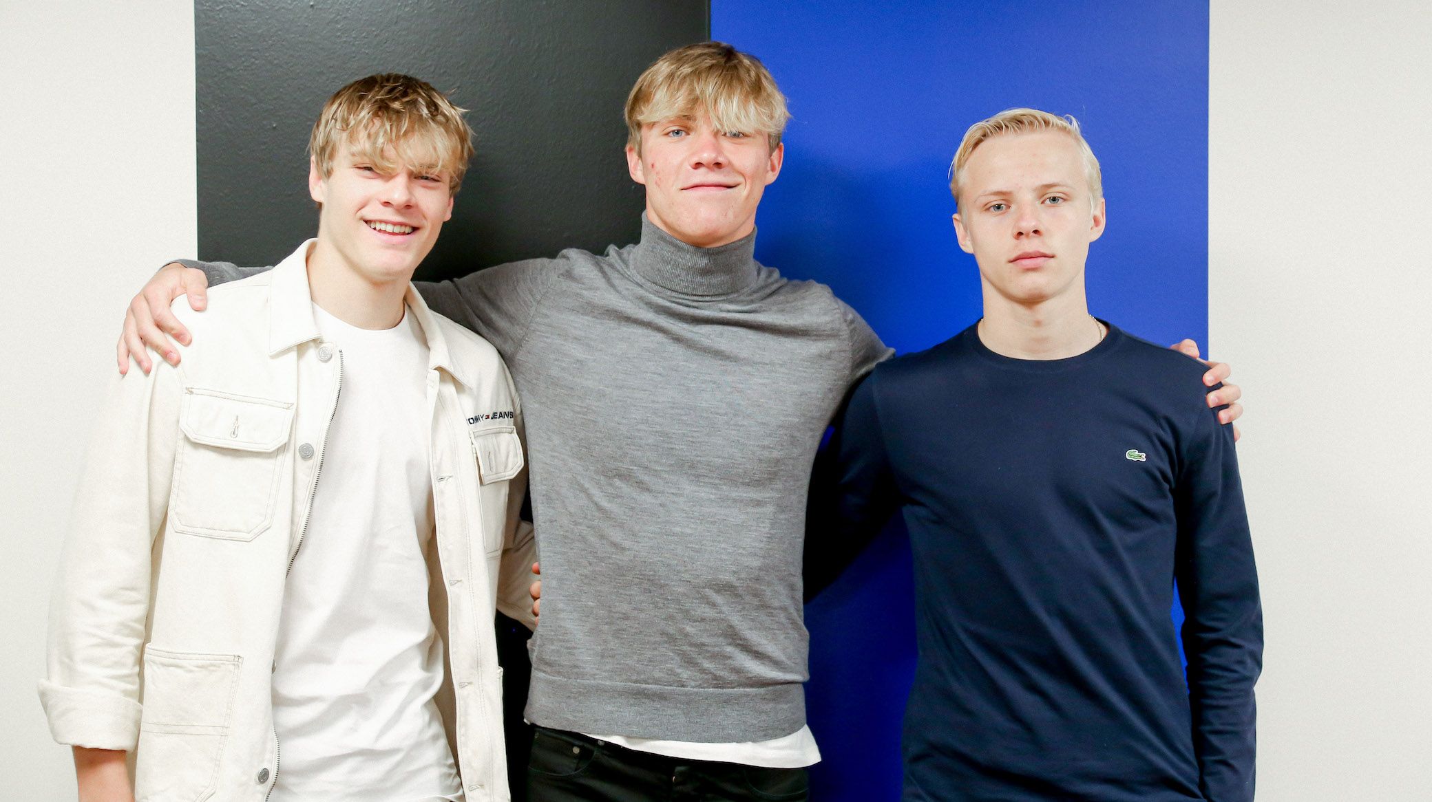 Emil, Rasmus og Oscar Højlund.