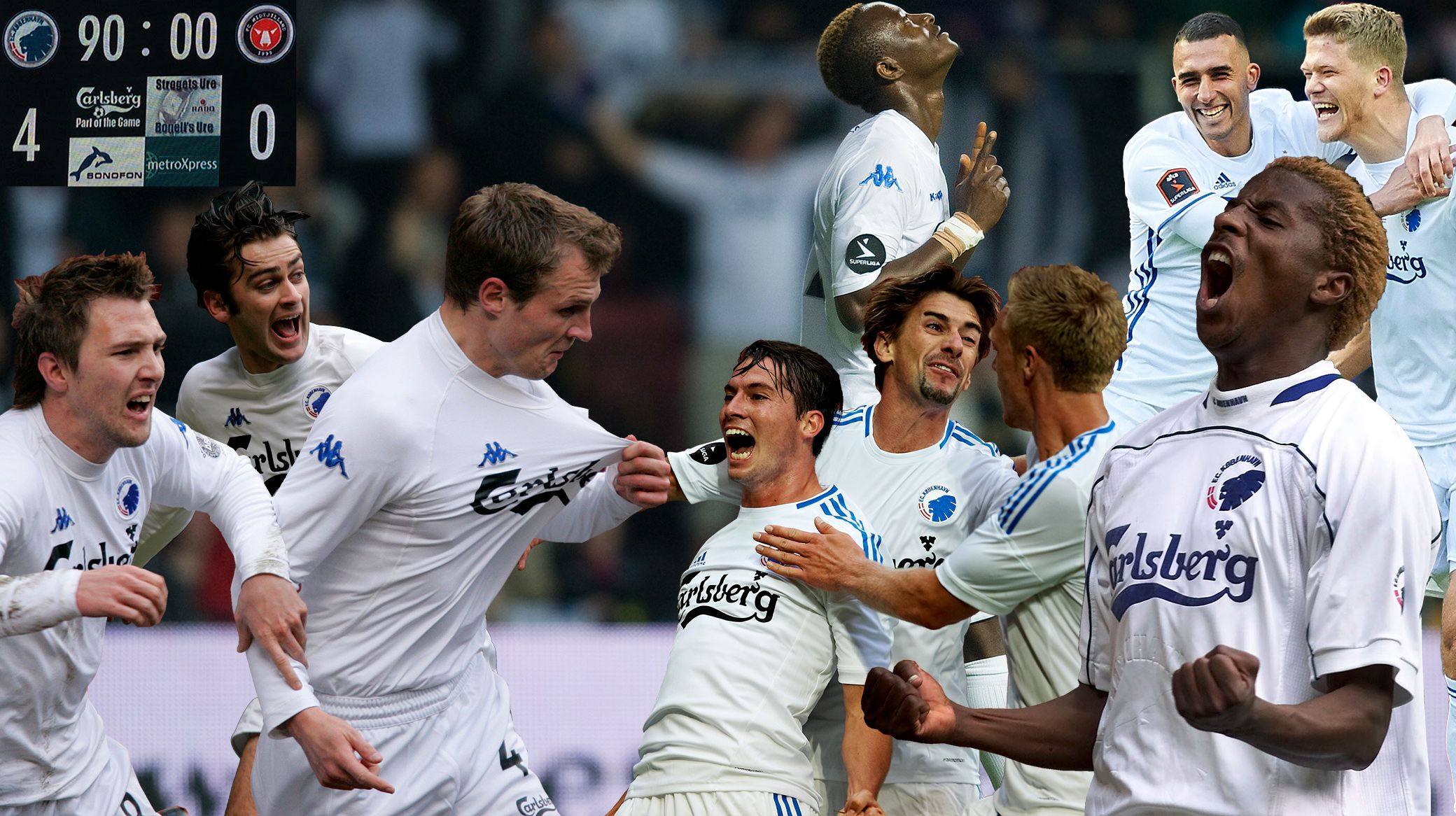 Flashback fra FCK-FCM-kampe i Parken Flashback fra FCK-FCM-kampe i Parken