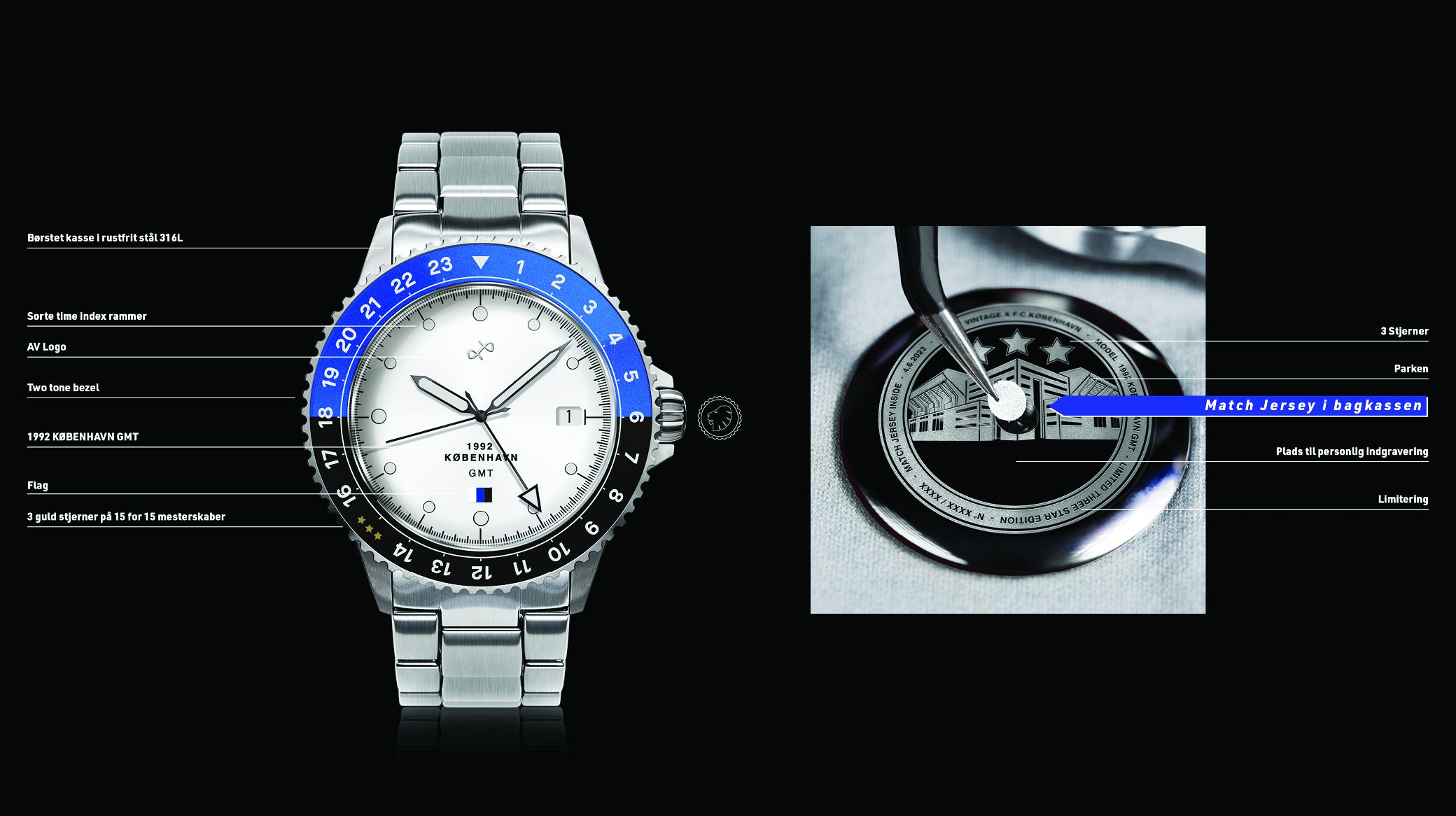 1992 København GMT Urets detaljer