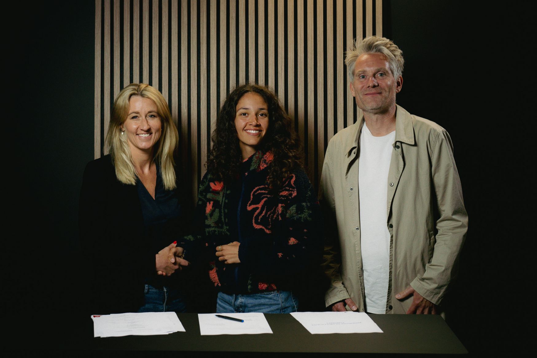 Josephine Lech sammen med Rebecca Steele og Casper Hansen