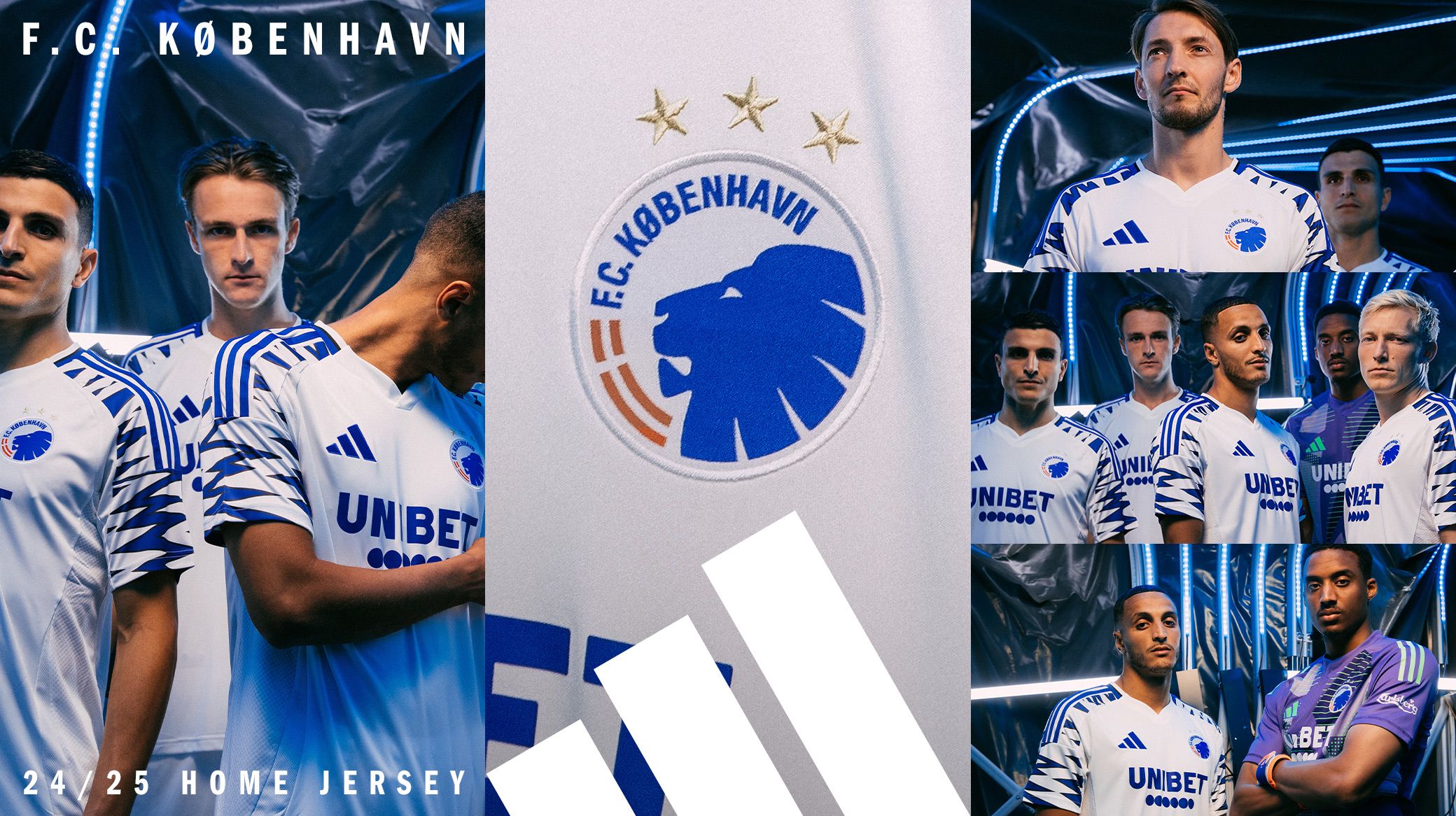 F.C. Københavns nye adidas-hjemmebanetrøje til sæsonen 2024/25 F.C. Københavns nye adidas-hjemmebanetrøje til sæsonen 2024/25