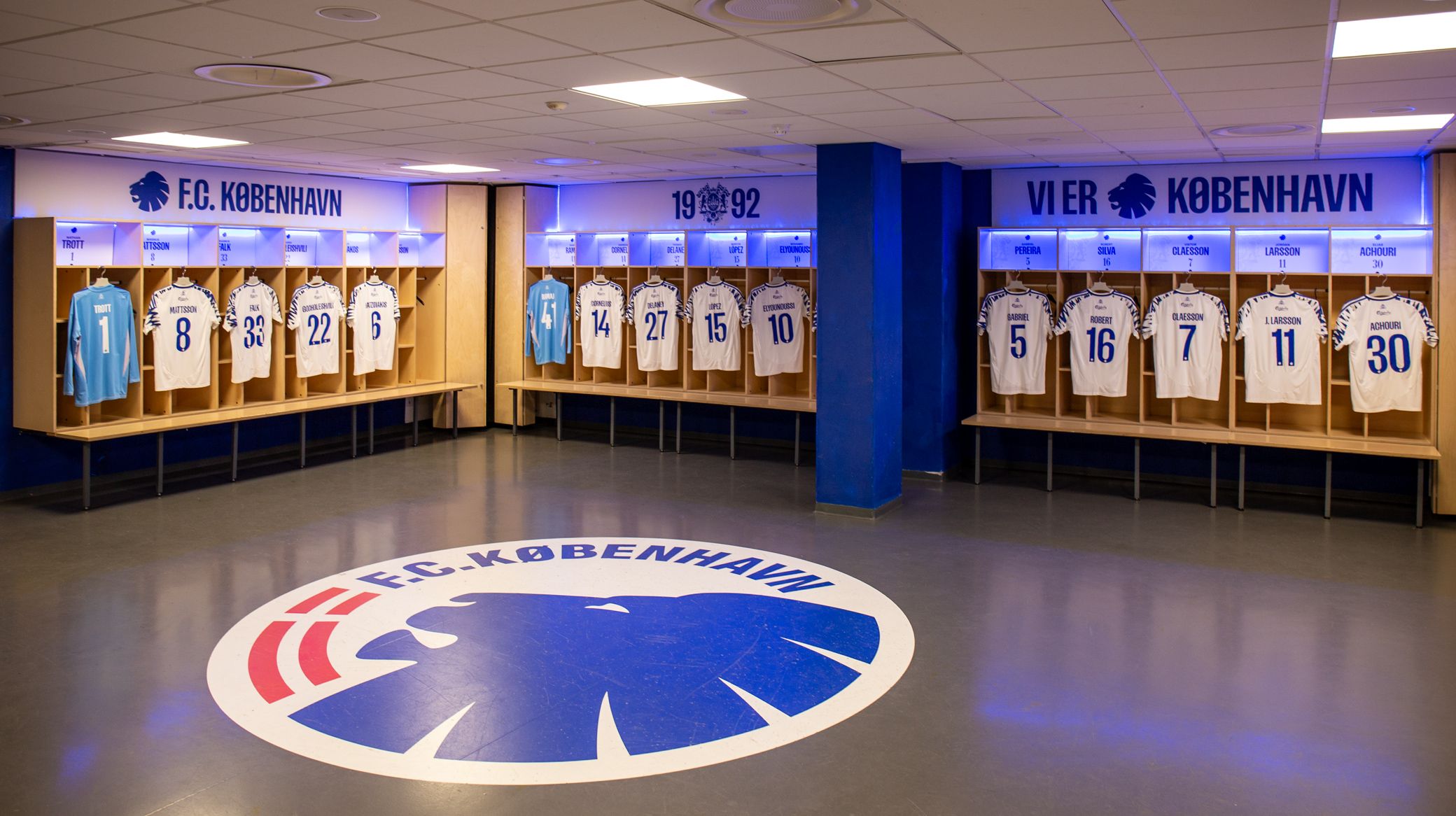 F.C. Københavns omklædningsrum i Parken F.C. Københavns omklædningsrum i Parken