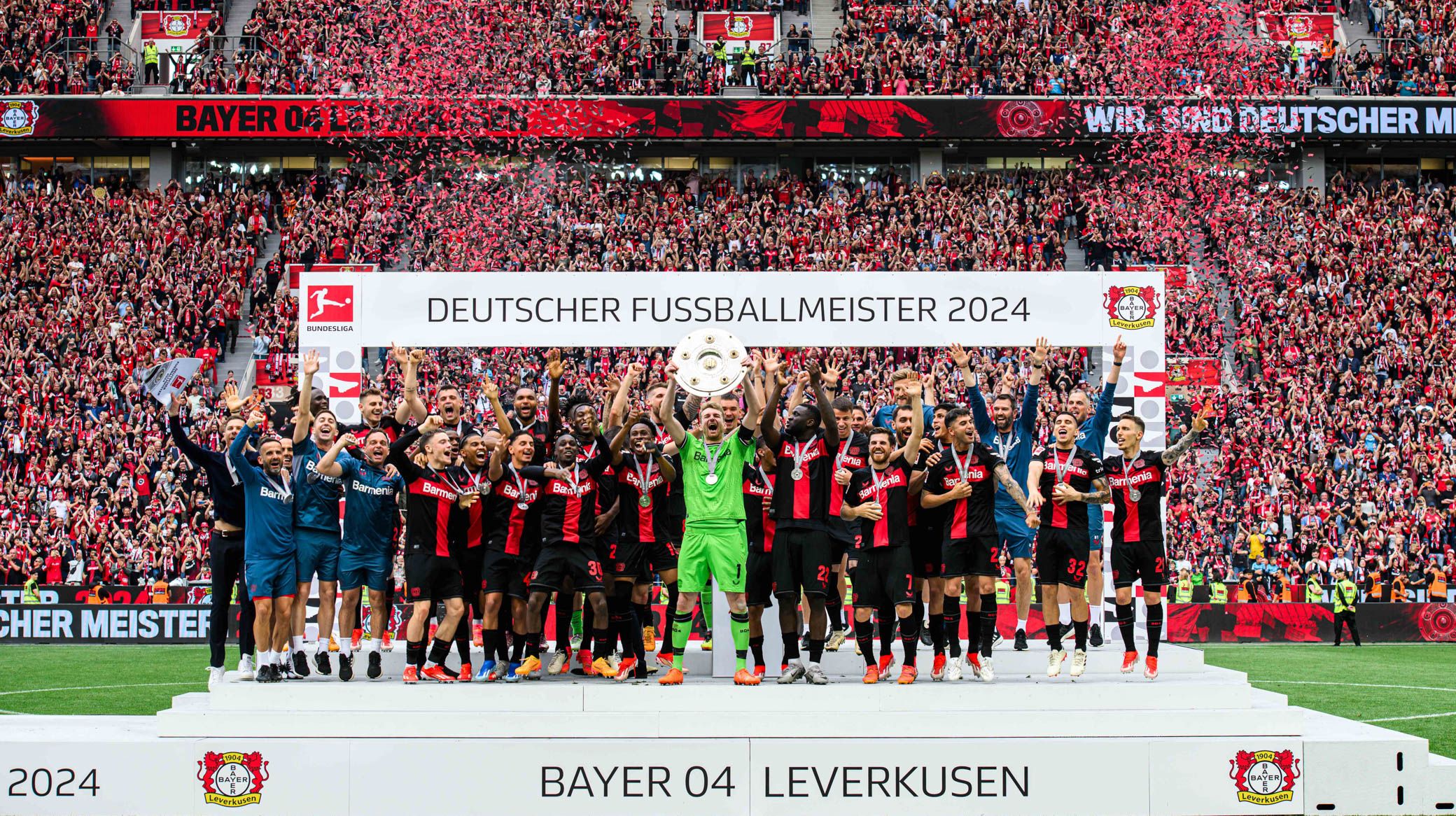 Bayer Leverkusen fejrer mesterskabet i 2024