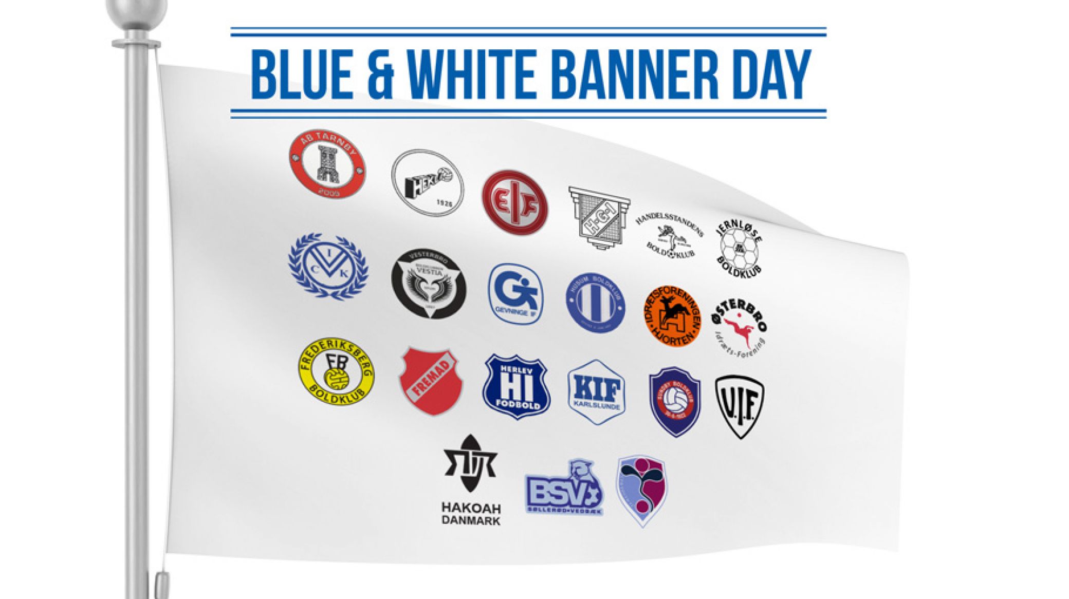 Blue and White Banner Day søndag