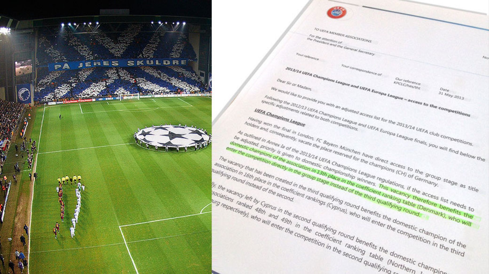 UEFA bekræfter direkte gruppespil