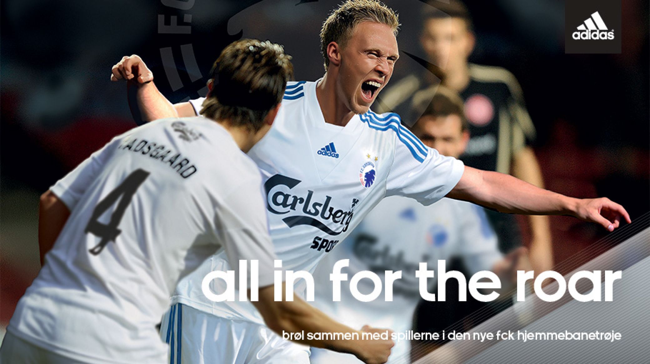 F.C. København i nye trøjer med guldstjerner på