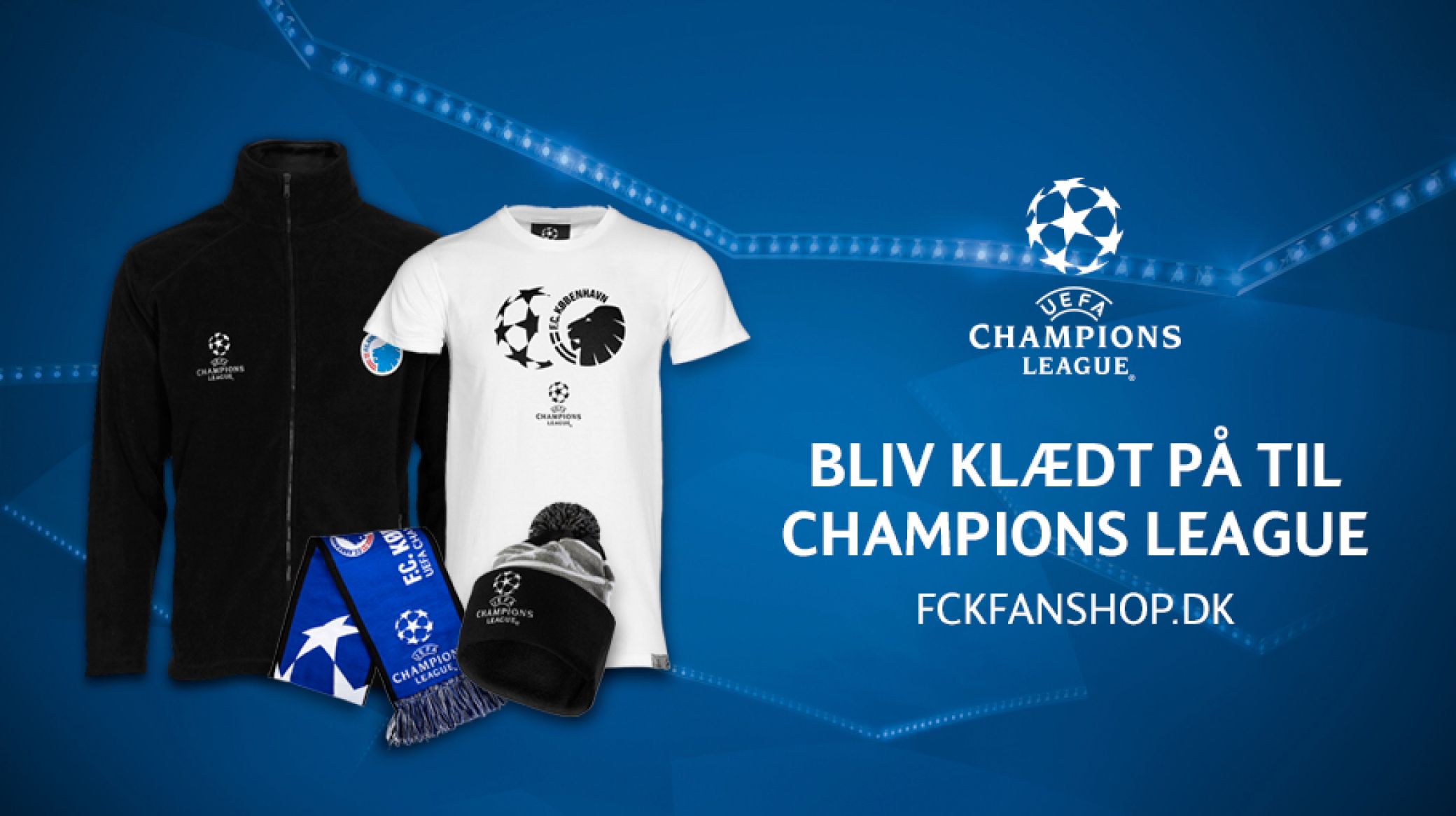 Lækkert Champions League-tøj i Fanshoppen