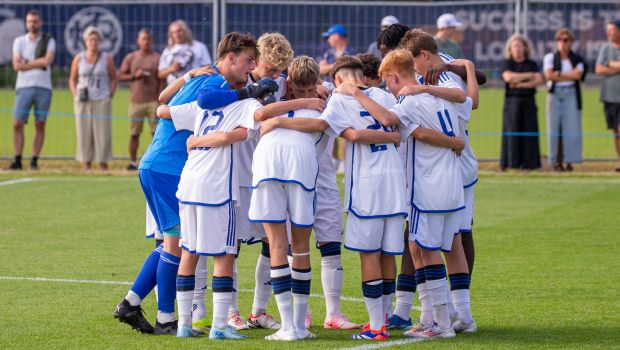 U15-holdet samles før kickoff