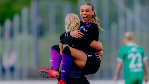 Emma Brandt jubler over målet i Næstved.