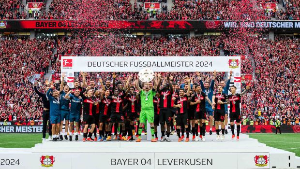 Bayer Leverkusen fejrer mesterskabet i 2024