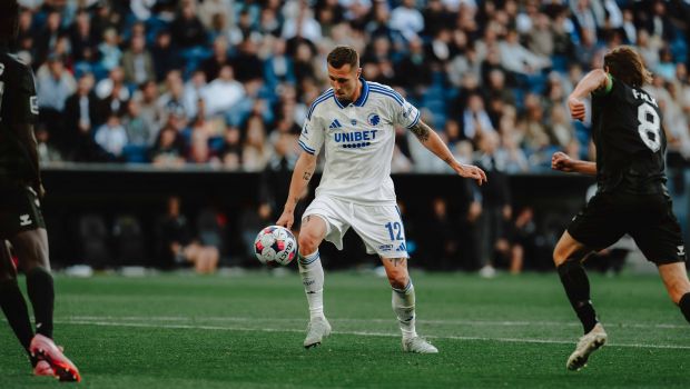 Lukas Lerager i aktion mod OB