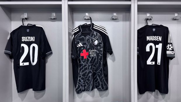 F.C. København-trøjer i omklædningsrummet