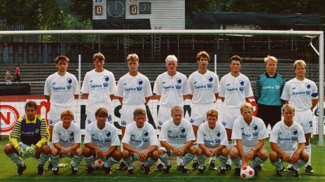 Holdfoto fra F.C. Københavns første turneringskamp
