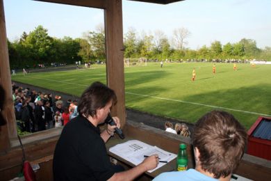 Speakerboksen på Rødby Stadion
