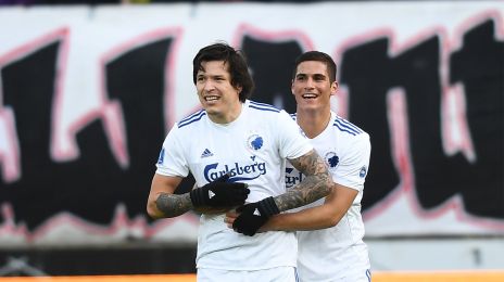 Jubel efter Santanders scoring til 1-0