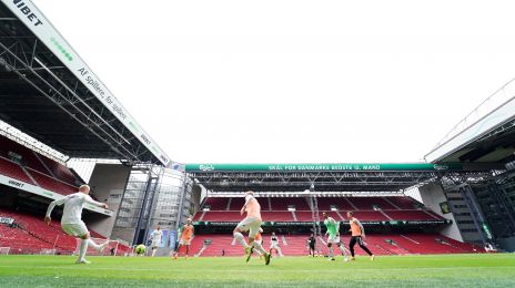 Træningskamp i Telia Parken