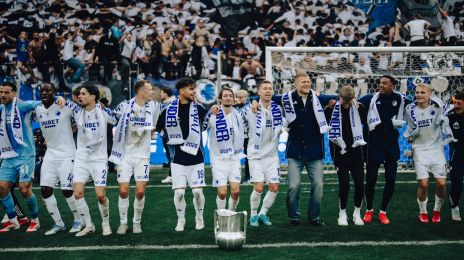 Spillerne jubler efter sejren