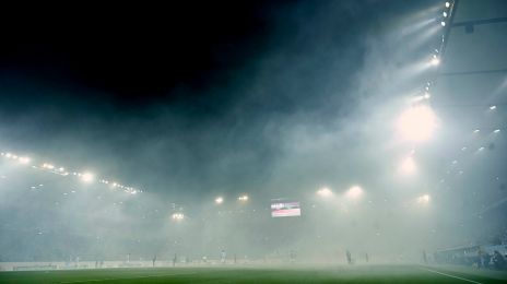 View over stadion i Malmö under Europa League-kampen i 2019
