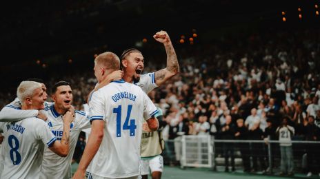 Jubel efter Andreas Cornelius' scoring