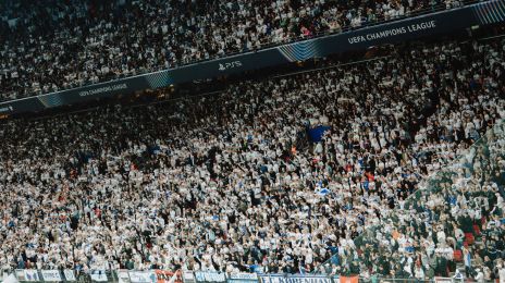 FCK-fans i parken på C-tribunen