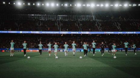 Opvarmning på Camp Nou