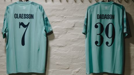 F.C. København-trøjer i omklædningsrummet