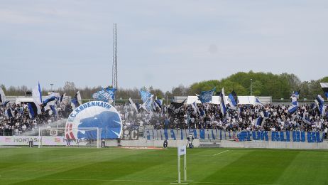 F.C. København-fans på Monjasa Park i Fredericia