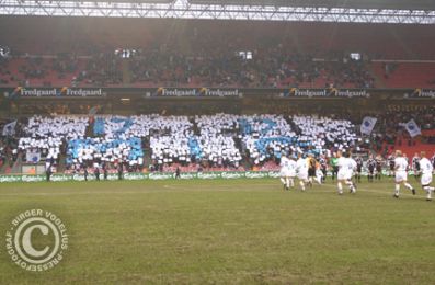 Michael Mio-tifo på Nedre C