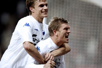 Jesper Grønkjær og Marcus Allbäck