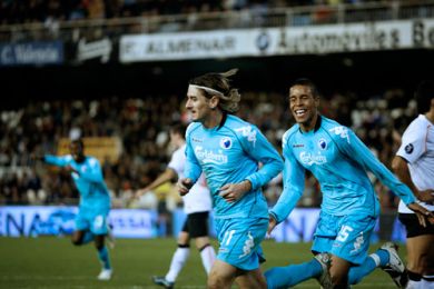 og så står den 1-1. Santin jages af en glad Zanka
