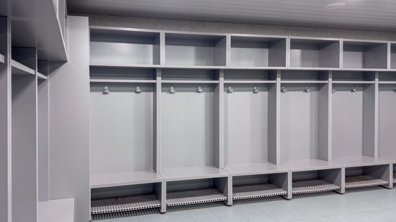 Udeholdets omklædningsrum på Estadio de la Cerámica