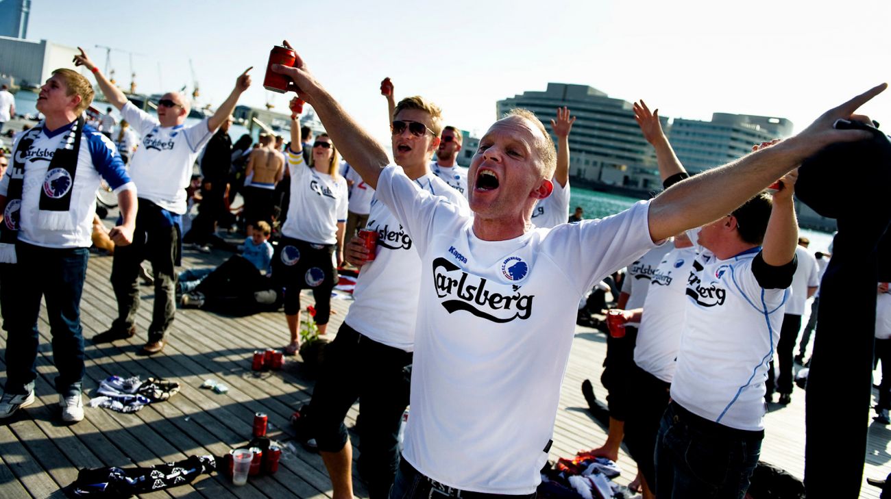 FCK-fans i Barcelona i oktober 2010