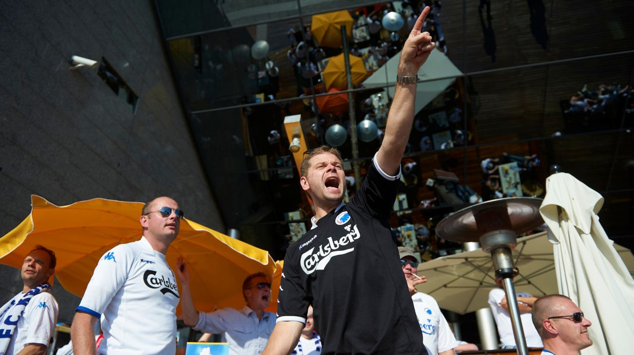 FCK-fans i Barcelona i oktober 2010